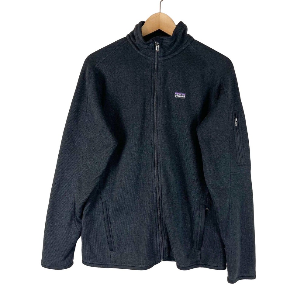 Patagonia Better Sweater Jacket Womens Large Black Full Zip Outdoor 25541